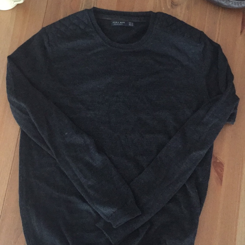 Zara size m men’s gray wool blend sweater